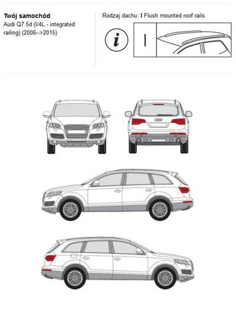 Bagażnik dachowy CRUZ S-FIX Audi Q7 I/4L