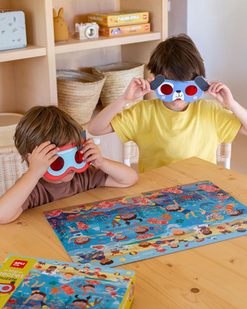 Puzzle z magicznymi okularami Apli Kids - Plaża 4+