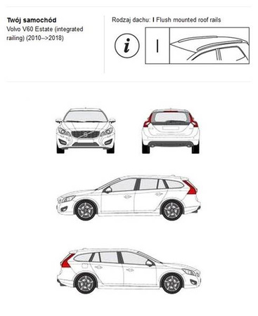 Bagażnik dachowy CRUZ AIRO FIX Volvo V60 Estate/Cross Country