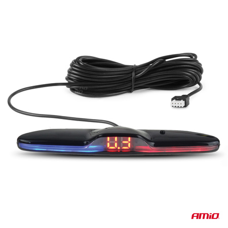 Zestaw czujników parkowania czujniki cofania MAX LED 4 sensory czarne GOLD 18 mm AMIO-02290