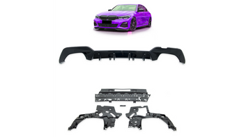 Tylny dyfuzor Gloss Black BMW 3 G20 G21 przed liftem 2018-obecnie
