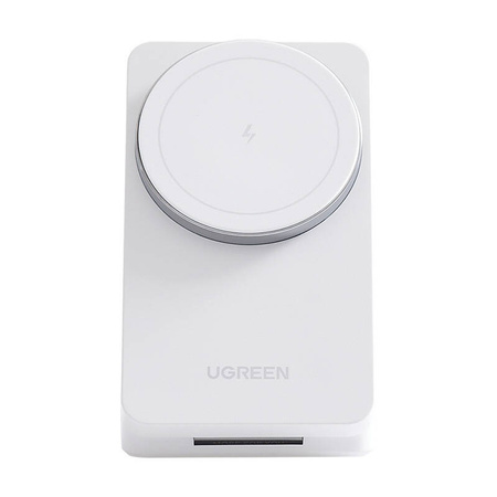 Ładowarka indukcyjna 2w1 Ugreen W528 do iPhone, AirPods, 20W (biała)