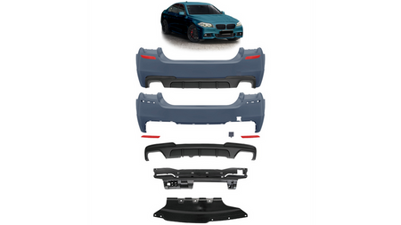 Tylny zderzak sport PDC zestaw z dyfuzorem BMW 5 F10 2010-2017