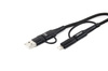 Kabel USB USB-C 3w1 iphone Lightning USB USB-C 1m UC-15 AMIO-02547