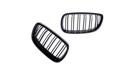 Grill sportowy podwójne żeberka Matt Black BMW 3 E92 E93 przed liftem 2005-2010