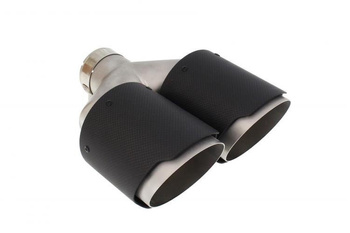 Końcówka tłumika 114mmx2 wejście 76mm Carbon Mat