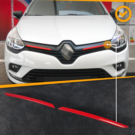 Listwy atrapy przedniej Renault Clio 5D PRE-FL 2012-2016