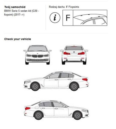 Bagażnik dachowy Cruz Airo Fuse BMW G30 Seria 5