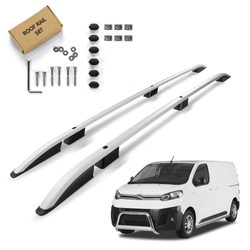 Relingi dachowe Citroen Jumpy III V L2 | Standard 2016- Srebrny MEDIUM