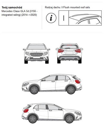 Bagażnik dachowy CRUZ S-FIX Mercedes GLA X156