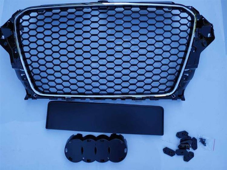 GRILL AUDI A3 8V 12-16 CHROM/BLACK RS3-OPTIK