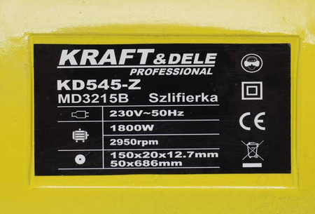 SZLIFIERKA STOŁOWA TAŚMOWA 1800W KD545-Z