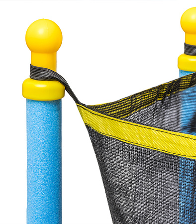 TRAMPOLINA OGRODOWA STABILNA DLA DZIECI DO DOMU Z SIATKĄ 140 x 122 CM