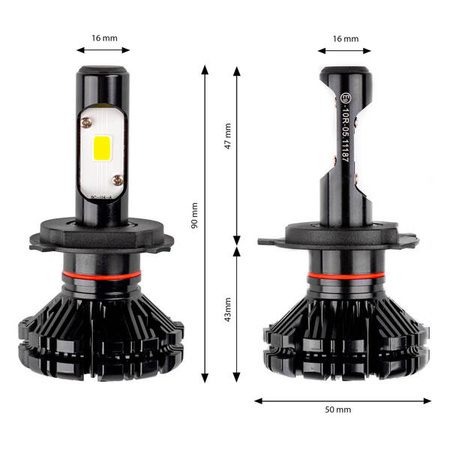 Żarówki samochodowe LED seria CX H4 6000K Canbus AMIO-01073