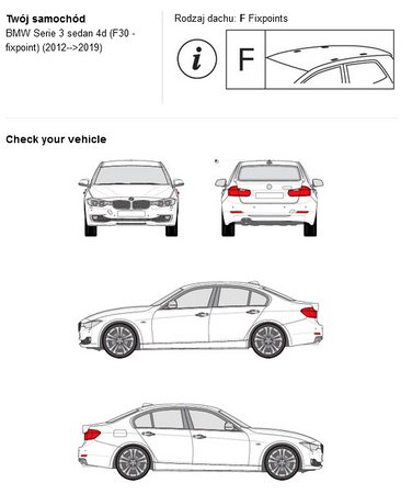 Bagażnik dachowy Cruz Airo Fuse BMW F30 seria 3