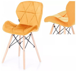 KRZESŁO SILLA TAPICEROWANE NOWOCZESNY DESIGN DREWNO DO SALONU JADALNI