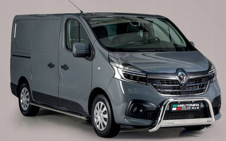 Orurowanie przednie 63 mm z homologacją do RENAULT TRAFIC 2019- | chrom