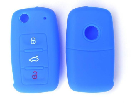 POKROWIEC NA KLUCZYK DO VW GOLF MK4/MK5/MK6/SKODA OCTAVIA, NIEBIESKI