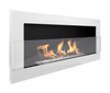Biokominek 900x400 z szybą Biały Połysk