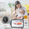 Bezprzewodowa Obrotowa Niania Elektroniczna FHD WIFI Kamera TUYA LCD ZOOM