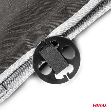 Mata na siedzenie fotel koralikowa szara koraliki do samochodu 45x120cm CSM-17 AMIO-04430
