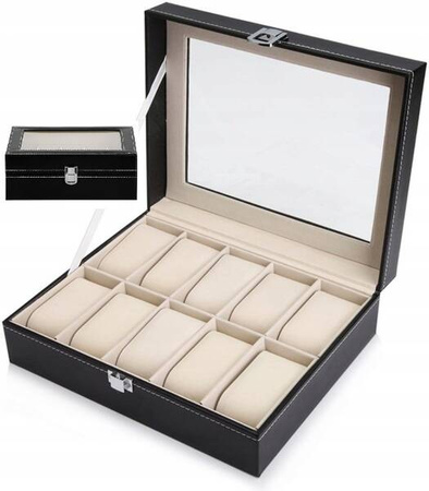 PUDEŁKO ETUI ORGANIZER SZKATUŁKA NA ZEGARKI 10 szt.