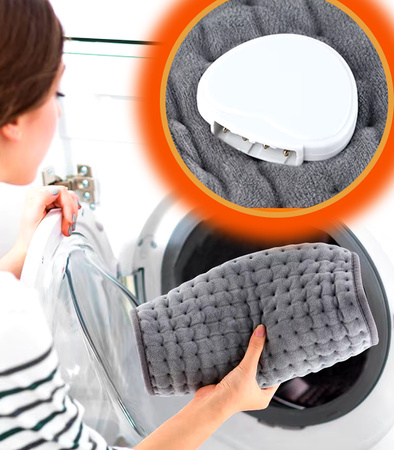 PODUSZKA MATA GRZEJĄCA ELEKTRYCZNA 60 X 30 MIĘKKA SZARA 3 TRYBY GRZANIA Z TIMEREM