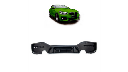 Tylny dyfuzor Matt Black  BMW 1 (F20, F21) Hatchback Facelift 2015-2019