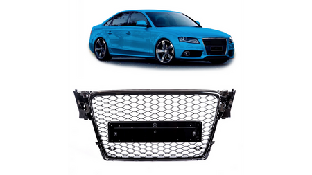 Grill sportowy Gloss Black  AUDI A4 B8 (8K) Sedan Avant przed liftem 2008-2012