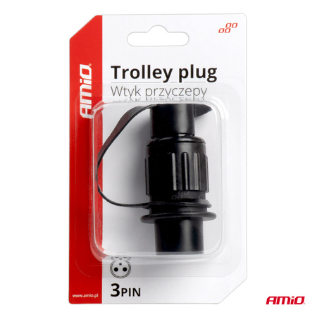 Wtyczka elektryczna 3 PIN złącze 3 pinowe AMIO-03213