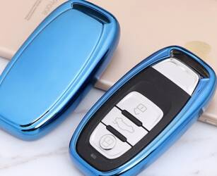 POKROWIEC NA KLUCZYK DO AUDI KEYLESS NIEBIESKI