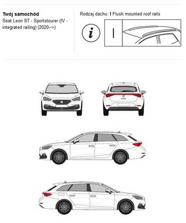 Bagażnik dachowy CRUZ AIRO FUSE Seat Leon ST IV