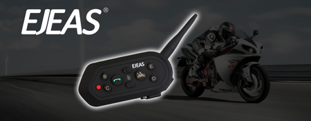 Interkom motocyklowy intercom E6 na 2 kaski + pilot