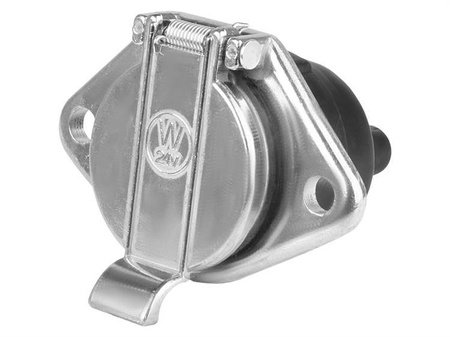 Gniazdo przyczepy 7 PIN, 24V, typ N, aluminiowe