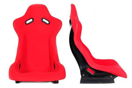 Fotel sportowy RALLY Welur Red