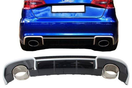 DYFUZOR AUDI A3 12-16 SPT / HAT LOOK RS3 KOŃCÓWKI