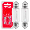 Żarówki halogenowe C5W rurkowe 36mm 12V 2szt. blister AMIO-03348