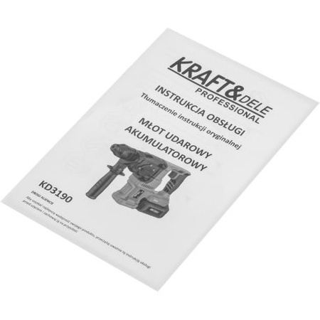 Młot udarowy akumulatorowy 21V 3.5J BEZSZCZOTKOWY 2 x 4Ah KD3190