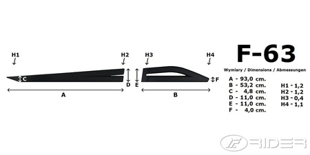 Toyota Rav4 2019 listwy boczne F-63