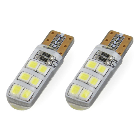 Żarówki LED STANDARD T10 W5W 12xSMD 2835 12V Silikon AMIO-01095