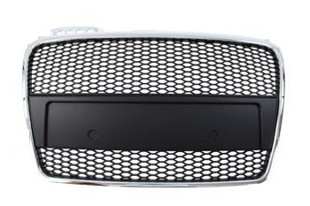 GRILL AUDI A4 B7 RS-STYLE CHROME-BLACK (05-08)