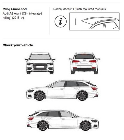 Bagażnik dachowy CRUZ AIRO FIX DARK Audi A6 C8 Avant