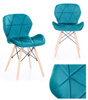 KRZESŁO SILLA TAPICEROWANE NOWOCZESNY DESIGN DREWNO DO SALONU JADALNI