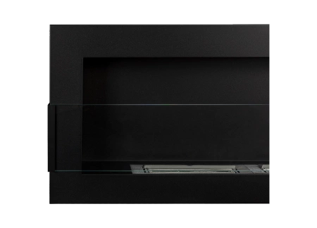 BIOKOMINEK 1200X400 czarny Strukturalny z  szybą