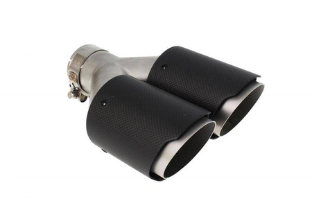 Końcówka tłumika 101mmx2 wejście 76mm Carbon Mat