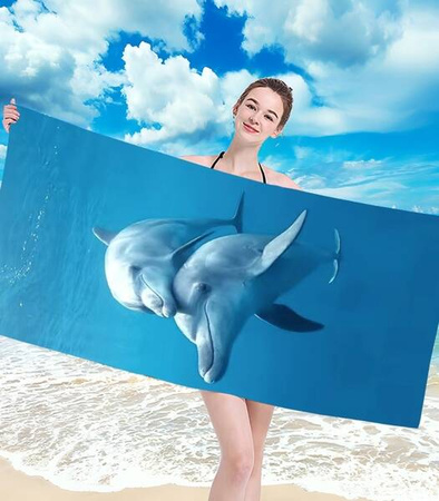 RĘCZNIK PLAŻOWY KĄPIELOWY 100 X 180 CM MIKROFIBRA DUŻY SZYBKOSCHNĄCY MIĘKKI KOLOROWY