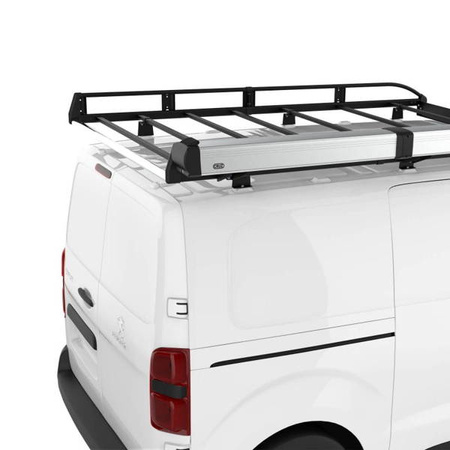 Zestaw adapterów do motażu boksu do rur CRUZ Pipe Carrier obok platformy dachowej CRUZ 
