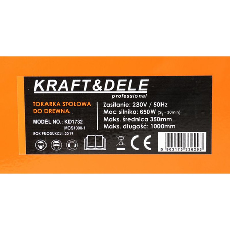 TOKARKA STOŁOWA DO DREWNA 650W KD1732