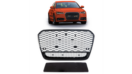 Grill sportowy Gloss Black AUDI A6 C7 Facelift 2015-2018