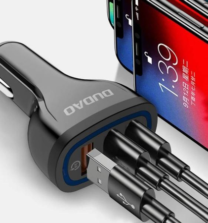 Ładowarka DUDAO QC 3.0 18W 3x USB, czarna